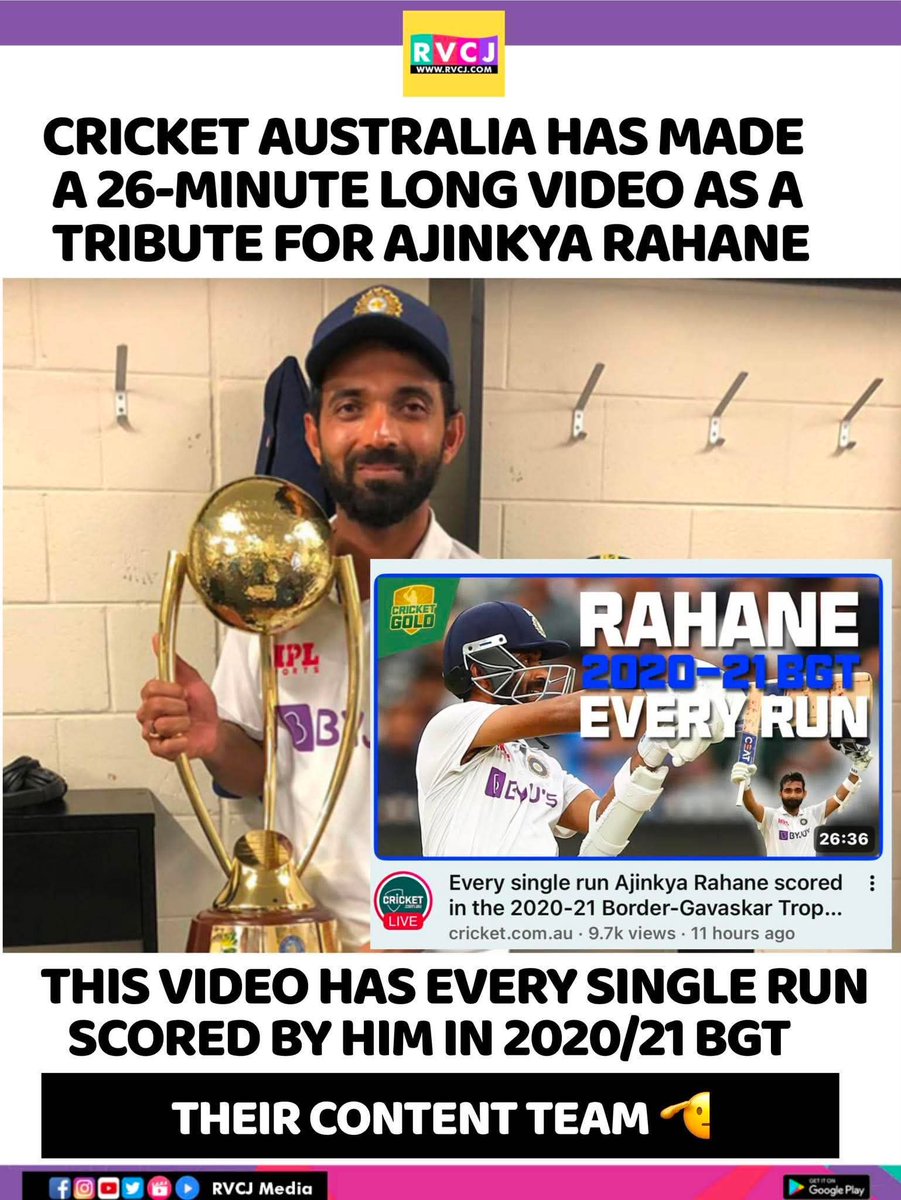 RVCJ_FB's tweet photo. Kudos To Cricket Australia 👏🏻 https://t.co/LRhBfUSUi6