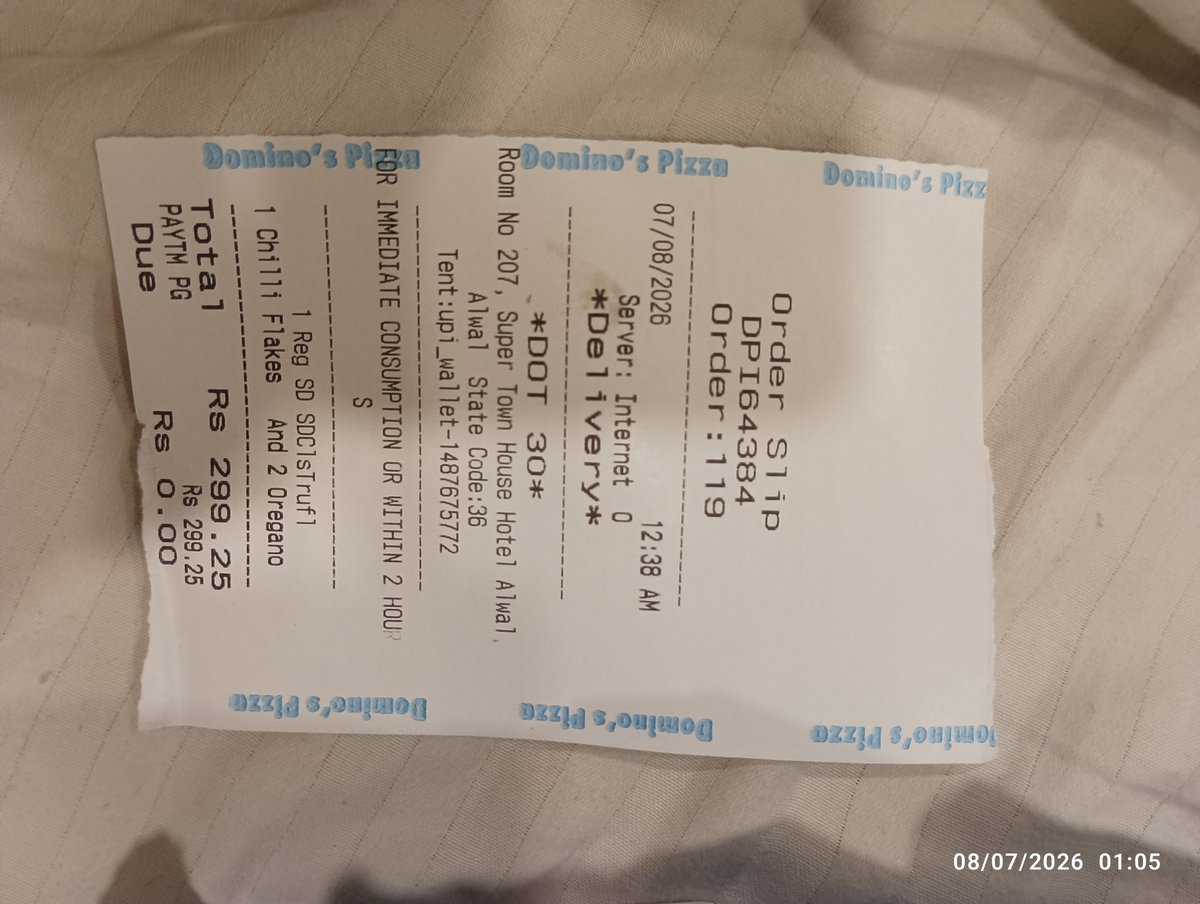 pk6165's tweet photo. @dominos_india
@CareDominos 

I am taking followup on twitter and mail from last 20 days but i didnt got any call or msg for my complaint resolution is this the service you are giving ?? 

Attaching my bill and how i received my order, how can someone eat this pizza you guys tell https://t.co/Kq7lhG7uQA