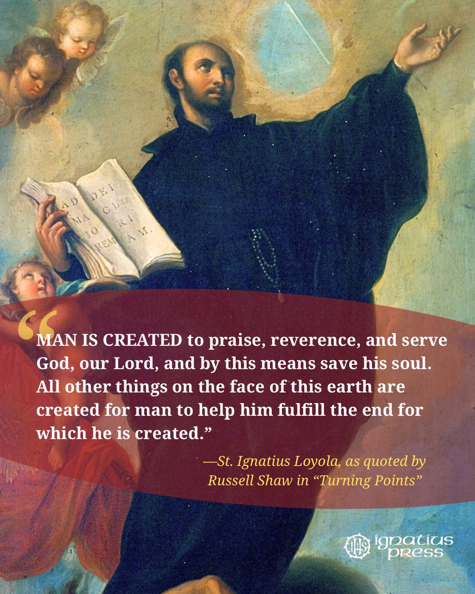 IgnatiusPress's tweet photo. 🔥 Happy Feast of St. Ignatius of Loyola, our beloved patron and the founder of the Society of Jesus whose motto is “All for the glory of God! - Ad maiorem Dei Gloriam!” St. Ignatius of Loyola, pray for us! 

#ignatiuspress #catholicbooks #ignatiusofloyola #catholicsaints https://t.co/lRTAbL66rR