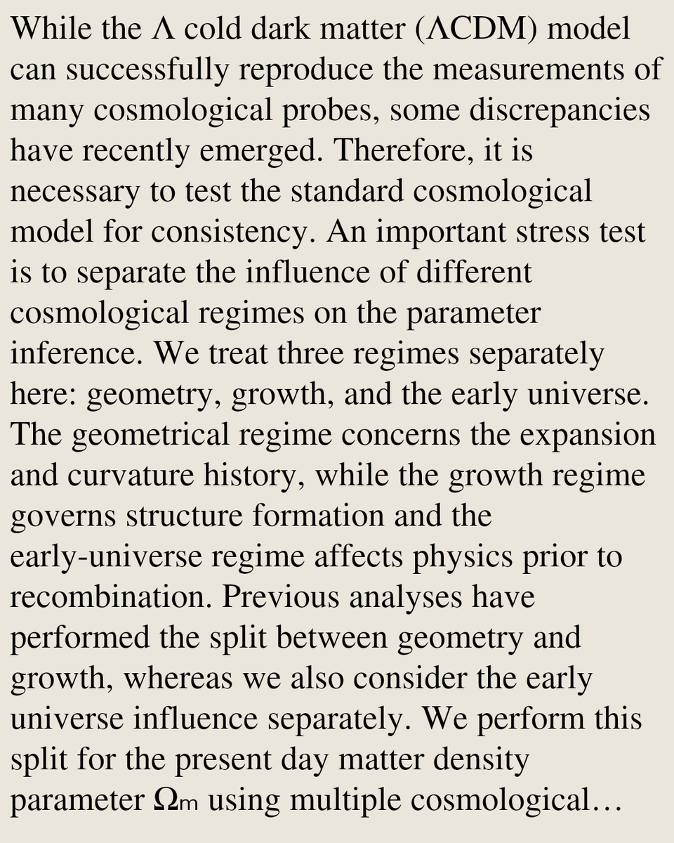 AstroPHYPapers's tweet photo. Growth, geometry, and early-universe split of the matter density parameter Ωₘ

Felicitas Keil, Isaac Tutusaus, Alain Blanchard
https://t.co/pn6e4oxrpF [𝚊𝚜𝚝𝚛𝚘-𝚙𝚑.𝙲𝙾] https://t.co/Nb3lps1oOm