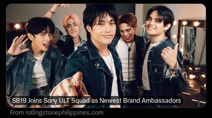 nglmrysy's tweet photo. Not even 24 hours after their incredible Lollapalooza performance, and SB19 is already making headlines again!😭

Congratulations to SB19 on becoming the newest ambassadors for Sony Philippines' ULT POWER SOUND campaign.💙🔥

SB19PALOOZA FESTIVAL
@SB19Official #SB19
#SB19atLollapalooza