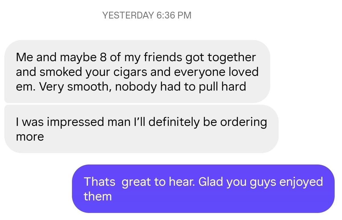 Jas_Sum_Kral_'s tweet photo. Just another day of the #JSKVirus spreading.
Someone handed out Crna Nok to eight of his friends—and every one of them loved them. Smooth, effortless draw, great flavor, and nobody had to fight the cigar.
Now another smoker is realizing what we’ve been saying for years:
Twenty damn-good cigars shouldn’t have to cost $250+.
20 Crna Nok cigars. $65 shipped.
No hype tax. No overpriced packaging. Just cigars people smoke once—and immediately want to order again.
The message says it all.
Another group infected. Another future order. Just another day of the #JSKVirus.
https://t.co/N6BEr7Nx6n