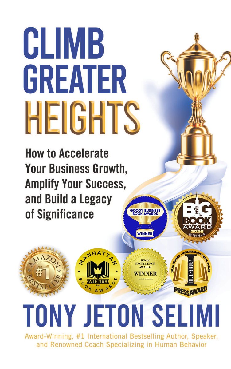 DrTodHeart's tweet photo. “In Climb Greater Heights, Tony J. Selimi shows you how to turn doubt and adversity into purpose, passion, and profit.” – Steve Harrison, Author Success https://t.co/BA7YWpiMAg https://t.co/TG9dCwuXAJ