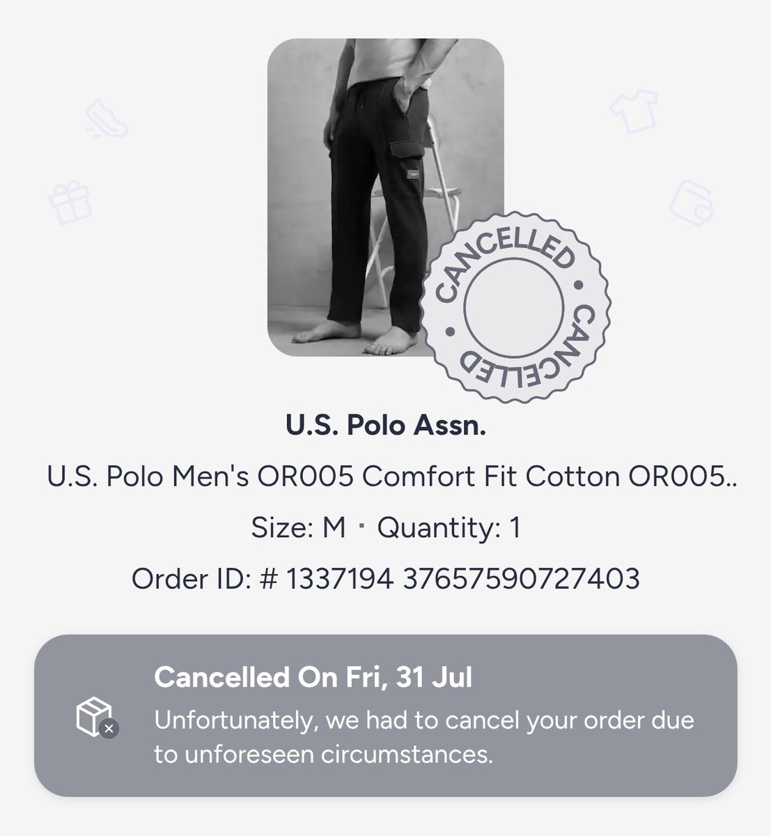 faisalbaba619's tweet photo. @dealztrendz Cancelled 😭 https://t.co/ojFJfoe5Bh