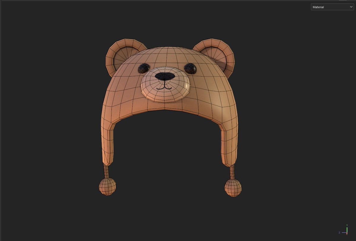 Crsh_3D's tweet photo. I work on the texturing of my cute roblox UGC Hat 3D model https://t.co/pVNwCtuU47