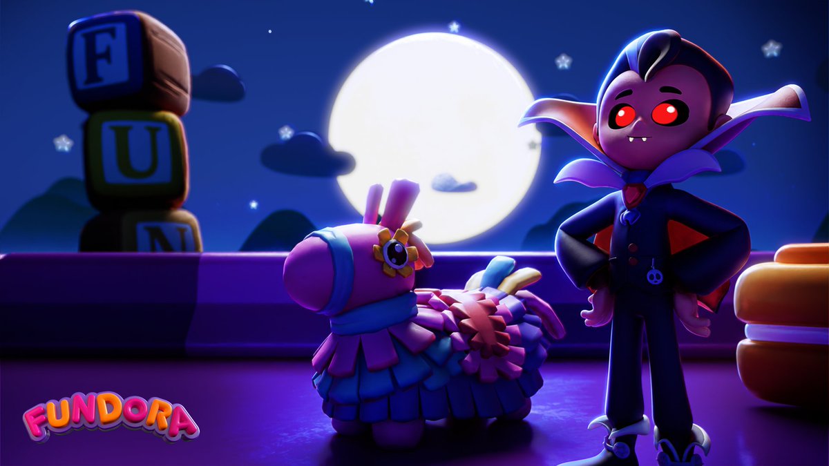 gingerjoygames's tweet photo. A full moon, a mysterious smile and another unforgettable Fundora moment. 🌙✨ Would you race alongside this little vampire? 🧛💜 https://t.co/R2wLxNhyp6
