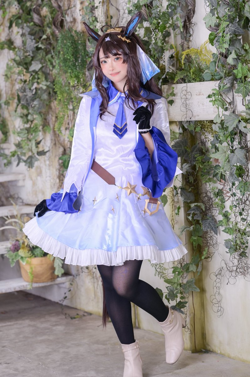 ruririmariru3's tweet photo. ウマ娘 デアリングタクト Cosplay 💙🤍 https://t.co/aCQcv1TbrT