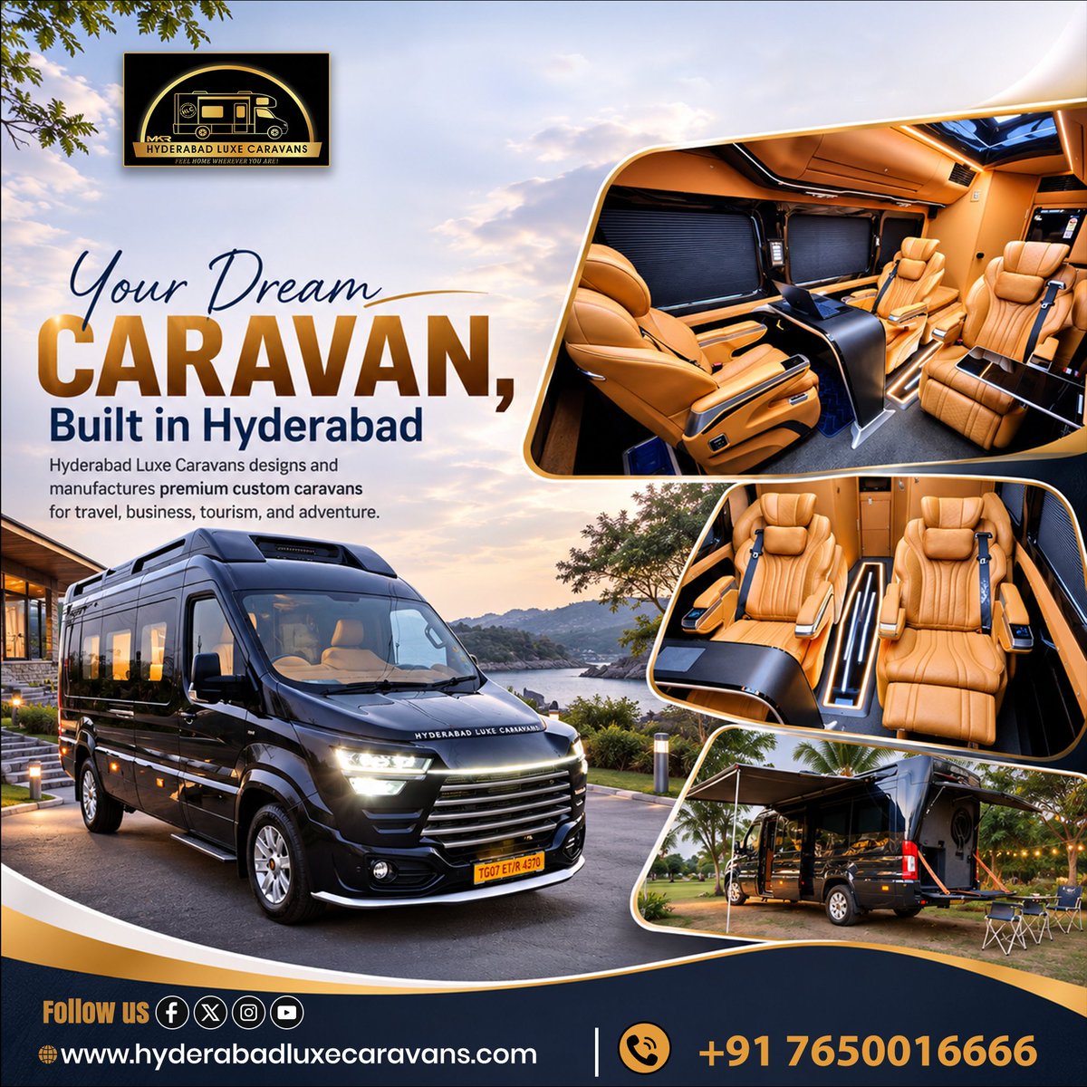 mkrhlc353191's tweet photo. Your Dream Caravan, Built in Hyderabad!
✨ Premium Luxury Interiors
✨ Fully Customizable Designs
✨ Expert Craftsmanship
✨ Pan-India Delivery
📞 Contact: +91 7650016666
🌐 https://t.co/DeaMuJ59VX
#HyderabadLuxeCaravans #LuxuryCaravan #CustomCaravan #CaravanLife #VanConversion https://t.co/qUAb55kp2s