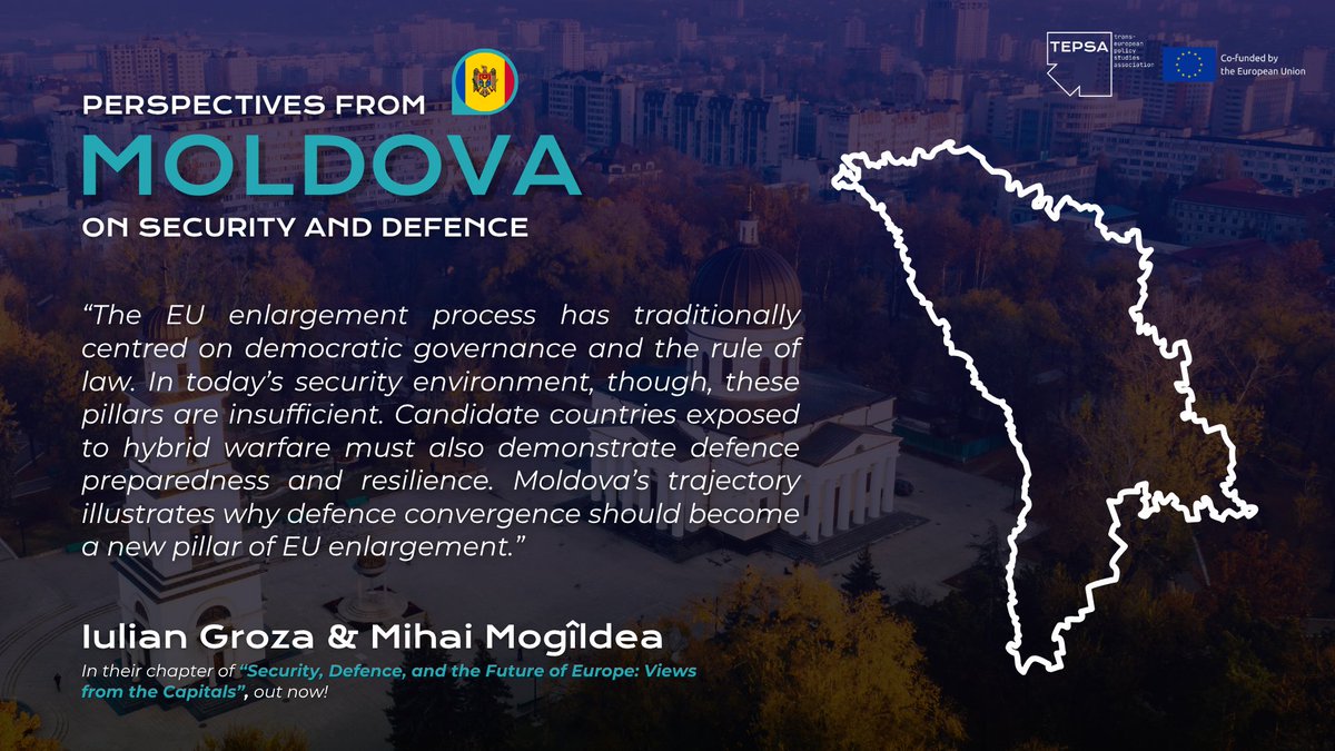 tepsaeu's tweet photo. Given its location at the EU-Ukraine frontier, Moldova's resilience and stability are significant well beyond its borders🔐

📚 Find out more about🇲🇩's views in the TEPSA book🔗 https://t.co/goFeZY5XKf

✍by @grozaiulian &amp; @mihai_mogildea (@IPREMD)

@oegfe @unidue @FreudSfu https://t.co/XnDPJdV1kf