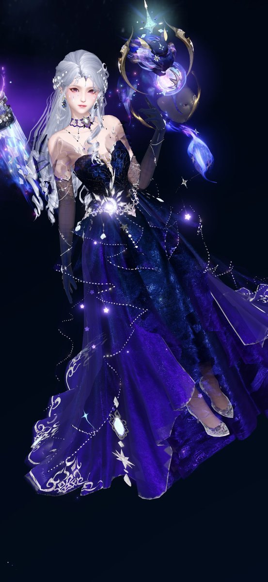 ison_iruna's tweet photo. もらいました✌('ω'✌ )三✌('ω')✌三( ✌'ω')✌これは称号に合わせてスキン染色青紫にして称号通り夜空の中心になってきました･*･:≡(　ε:) https://t.co/T9YzoUcUZG