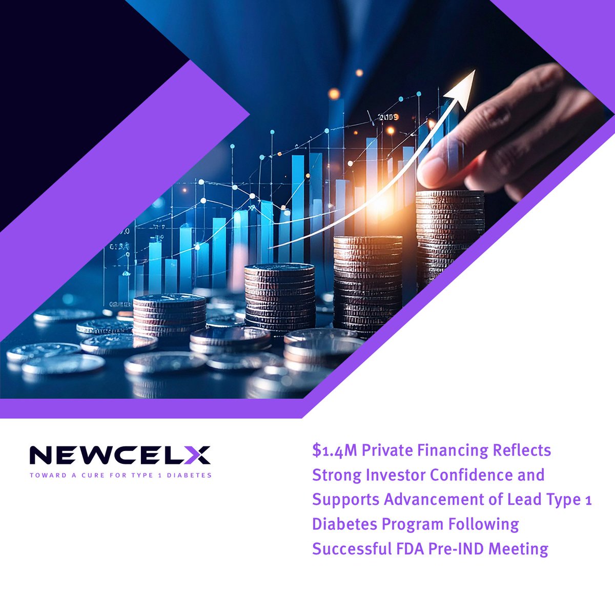 newcelXltd's tweet photo. NewcelX has priced a $1.4M private placement, with participation from existing and new long-term investors. Proceeds will advance NCEL-101 toward IND-enabling studies in collaboration with @Eledon_Pharma  for type 1 diabetes.
#Type1Diabetes #CellTherapy #Biotech #Nasdaq https://t.co/d4xwVuXO6n
