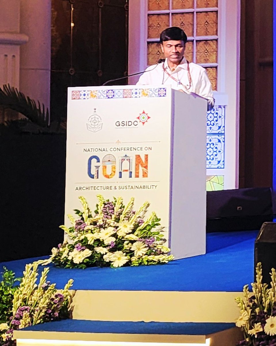 NITIAayog's tweet photo. At the National Conference on Goan Architecture & Sustainability: Heritage, Climate Resilience & the Goa Model of Sustainable Building, Prof. (Dr.) M. Srinivas, Member (Health), NITI Aayog, highlighted that architecture is a powerful determinant of health. He emphasized that climate-responsive design, natural light, and cross-ventilation are not merely architectural features, but evidence-based interventions that improve patient outcomes, reduce healthcare-associated infections, and strengthen health system resilience.

Drawing on the example of Kangaroo Mother Care, where a mother's warmth and skin-to-skin contact serve as a natural therapeutic intervention to improve newborn survival and recovery, along with the successful transformation of hostels into patient wards at ESIC Medical College & Hospital, Hyderabad, and TB care facilities designed with optimal ventilation, he underscored how thoughtful design that harnesses natural elements can accelerate healing while promoting sustainability.

As India advances towards #ViksitBharat2047, integrating health into sustainable architecture will be key to building healthier, greener, and more resilient communities.

#OneHealth #ClimateResilience #SustainableArchitecture

@PMOIndia @narendramodi @Rao_InderjitS @MIB_India @PIB_India @DDNewslive @ashoklahiribjp