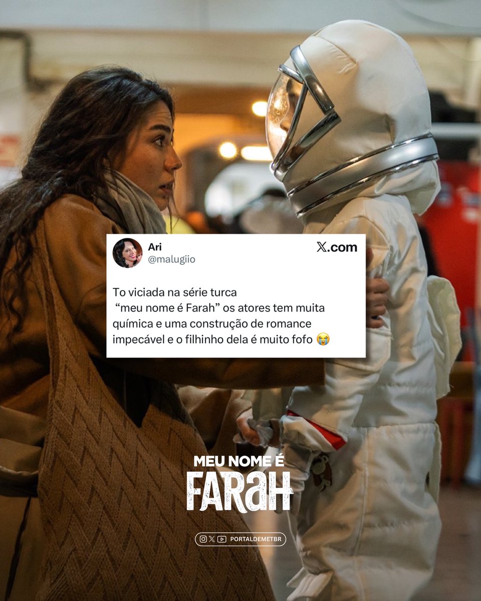 PortalDemetBR's tweet photo. 📺| “Meu Nome é Farah” tu hitou!

Em apenas uma semana desde sua estreia, a série já conquistou o TOP 1 entre as produções mais assistidas da Netflix Brasil: um verdadeiro sucesso! 🔥🇧🇷

Protagonizada por #DemetÖzdemir e #EnginAkyürek, Meu Nome é Farah vem emocionando o público com uma história intensa, forte e inesquecível. 
A 1ª temporada já está disponível na Netflix Brasil, e agora seguimos na torcida para que a 2ª temporada seja disponibilizada o mais rápido possível! 🤞✨

Muito obrigada a todos que estão assistindo, maratonando, comentando e compartilhando. O carinho e o apoio de vocês fazem toda a diferença! 🫶

#MeuNomeÉFarah #FarahNaNetflix