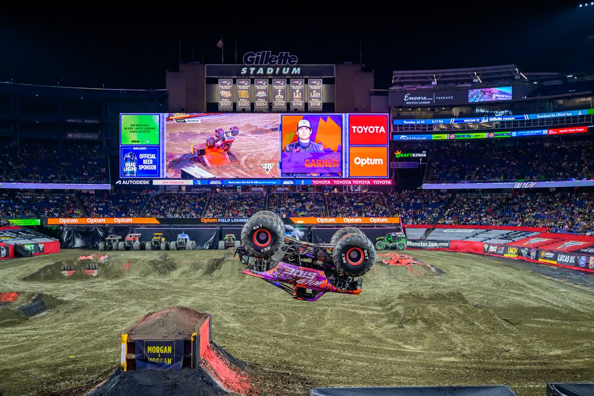 GilletteStadium's tweet photo. Last night with @MonsterJam was flipping awesome https://t.co/yv8StYtleU