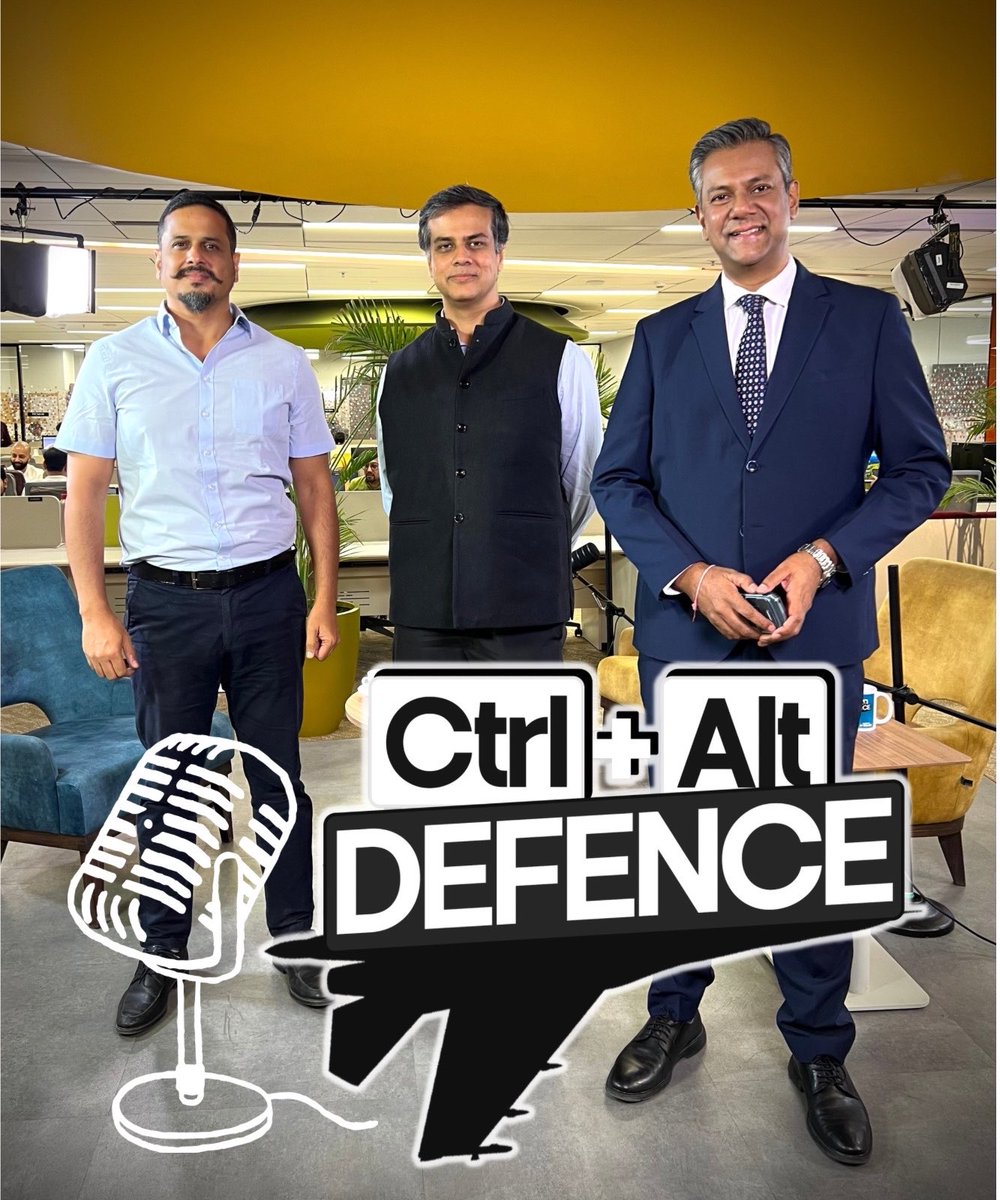 ShivAroor's tweet photo. Just wrapped up a special podcast episode with the excellent @SJha1618, who has moved from defence commentary to building India’s future military aero engines. (No, seriously!).

50th episode of #CtrlAltDefence drops tomorrow. https://t.co/WN306PzfHG