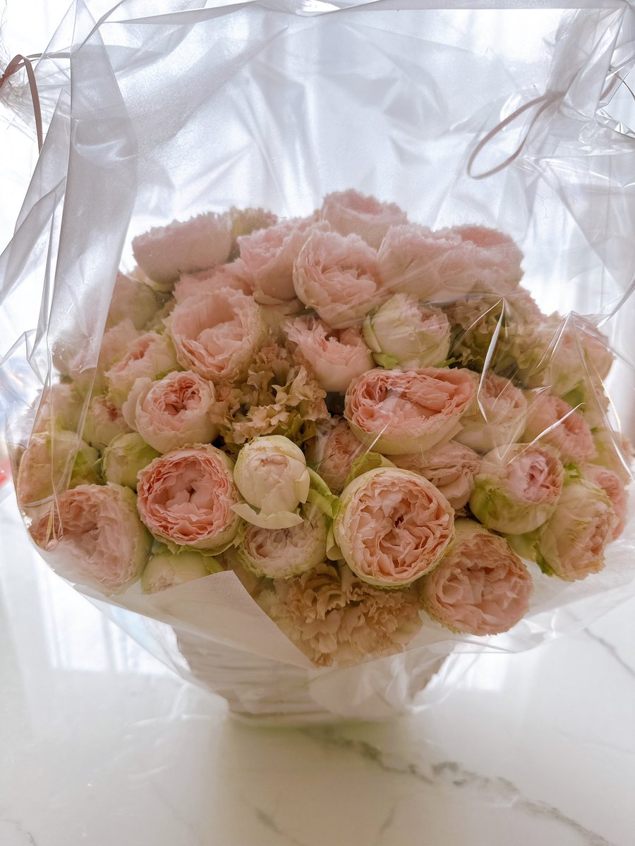 aska1RaceQueen's tweet photo. 朝届いたお花はこちら😍🌸 https://t.co/7kWRWFrSXw