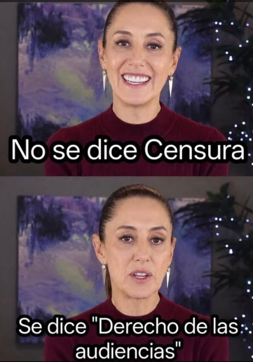 Mau_Vida's tweet photo. La realidad distorsionada del #NarcoRégimen de Claudia Sheinbaum y del #NarcoPartido Morena:

Censura = Derechos de Audiencia

Solo quieren engañar a la gente.

Abusados. https://t.co/8X4oCSgtZ0