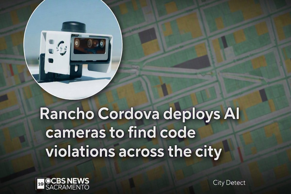 JasonBassler1's tweet photo. A California city just rolled out drive‑by AI scanners that auto‑flag:

-Parking on dirt
-Overgrown lawns
-Unpermitted signs
-Cracked driveways
-Vehicle "violations"
-Commercial equipment
-Peeling paint, broken fences, damaged roofs

Automated obedience checks.
Not for crime... just for “noncompliance."