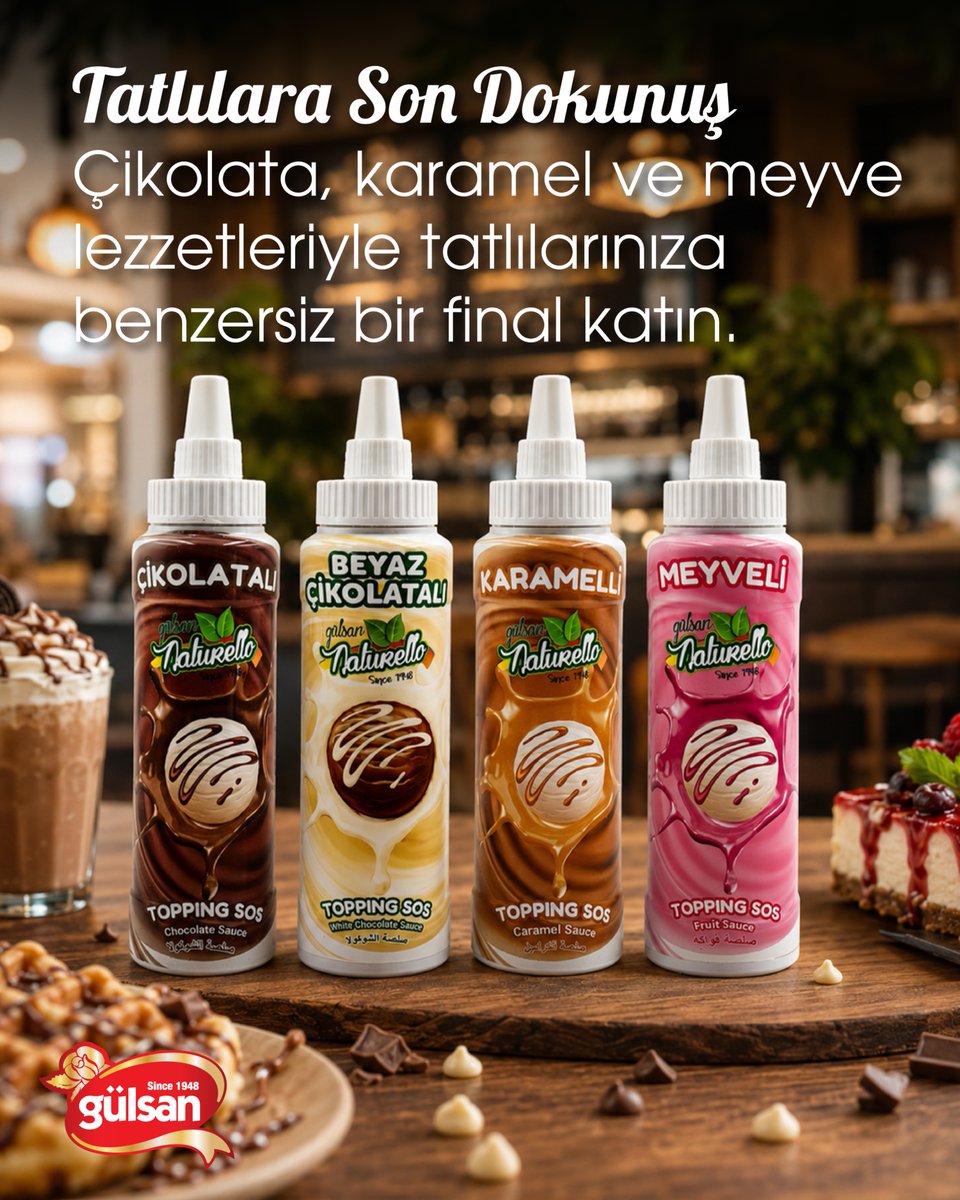 gulsangida_'s tweet photo. Tatlılara Son Dokunuş
Çikolata, karamel ve meyve lezzetleriyle tatlılarınıza benzersiz bir final katın.
#ToppingSos #Naturello #TatlıSunumu #LezzetinDokunuşu #Gülsan https://t.co/iNNiMKPvqf
