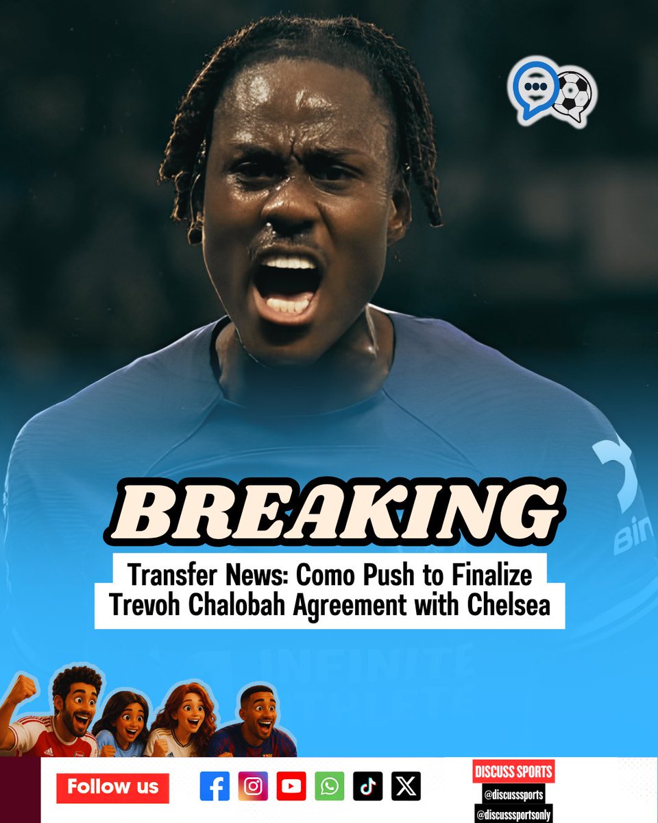 _discusssports's tweet photo. Serie A side Como are continuing intensive negotiations with Chelsea to secure the signature of 27-year-old English defender Trevoh Chalobah, with talks reaching a critical phase. https://t.co/P5mNi4s8To