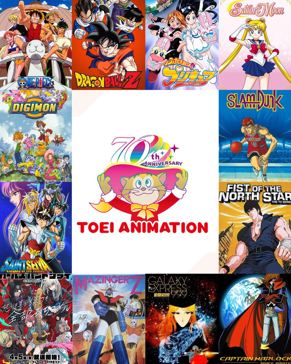 keiCameHere's tweet photo. استودیوی Toei Animation امروز 70 ساله شد.

Thank you for being a part of our childhood. We grew up with your anime <3. https://t.co/C4JkOWSFfO