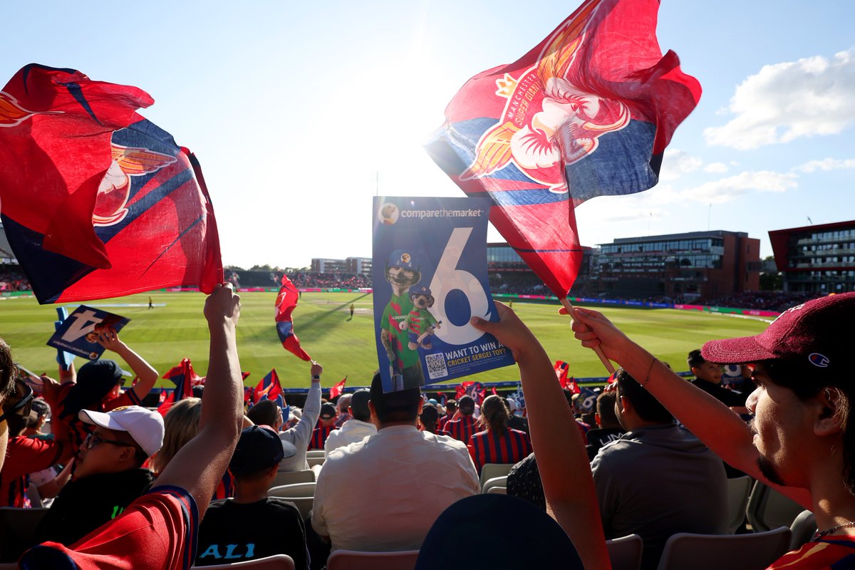 EmiratesOT's tweet photo. 📸 Another fantastic double header in @thehundred here at @EmiratesOT today as @ManchesterSG100 take on Trent Rockets!

There are two more double headers left this summer, on 5 and 11 August. Tickets remain available: https://t.co/PDUYut0hQ9 https://t.co/2FR6PMgsRj