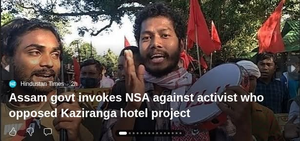 Dhrstadyumn's tweet photo. Memorandum to Assam CM Seeks Release of Pranab Doley, Scrapping of Hyatt Hotel Plan in Kaziranga: The Sentinel 

Stop Hyatt hotel construction on ancestral lands @CMOfficeAssam

#SaveKaziranga https://t.co/XIXIYiNdZG