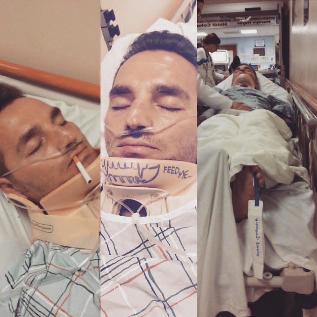 MsLoveMajewski's tweet photo. But they also come apart differently, 
10yrs ago my husband was doing a jump and broke 11rins and his collarbone, I slept in a chair for the first 4 days making sure he was still breathing, the Dr’s said if his lung didn’t collapse the first 24hrs he “might” be able to make it.

During that time his best friend proceeded to put toe tags on him and draw a Hitler stache on his oxygen and vampire fangs on his collar and tell the nurses he had to pee, when he didn’t. I didn’t hear his voice for 5 days.

That was the moment I realized, What he meant to me, all the adventures, the passion, the gifts, the parties meant nothing. The thought of being without him meant everything.

“Far too many people say I’d die for you, 
Live for me is so much more impressive” ~L #TrueLove isn’t always glamorous.