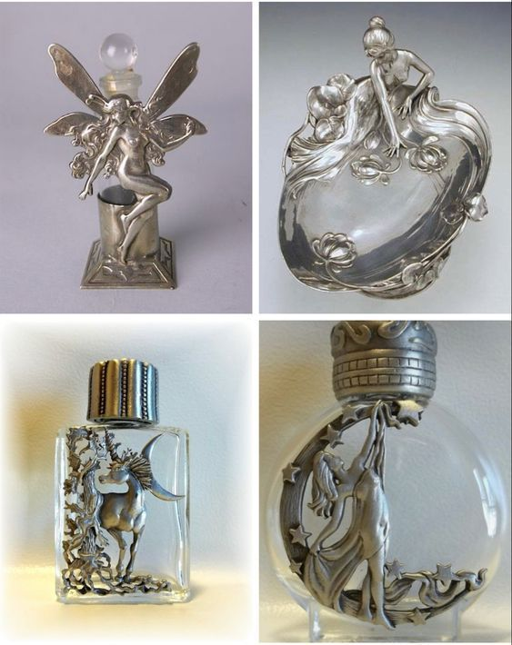 HerodotusWave's tweet photo. Vintage Art Nouveau style perfume bottles. https://t.co/KvmjUu7nOL