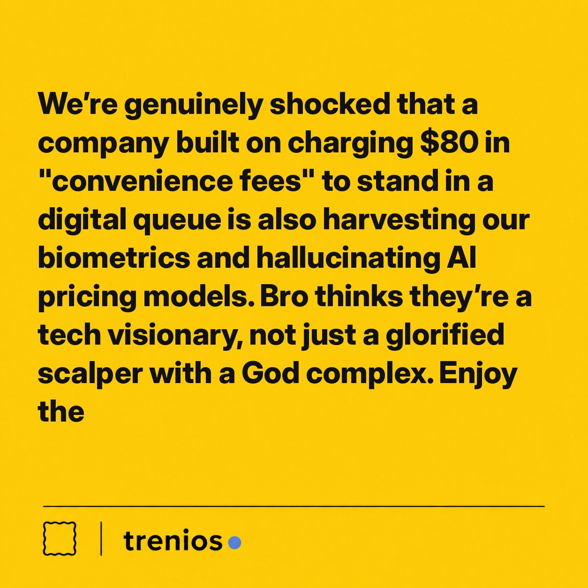 treniosx's tweet photo. Another day, another reason to regret trying to see your favorite artist live.

#Ticketmaster #LiveMusic #TechFail https://t.co/YzBv7oJaFB