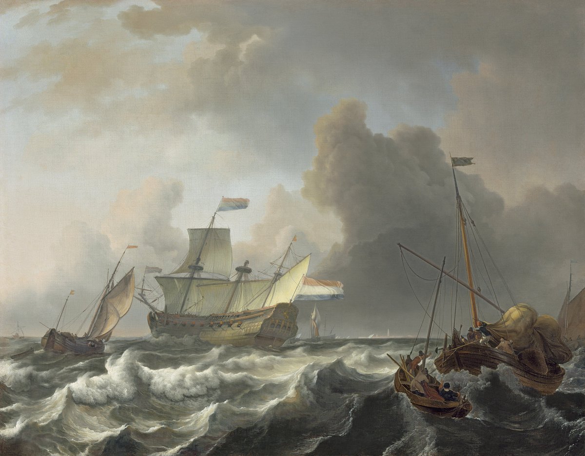 Eflatun_F's tweet photo. Fırtına'da Gemiler:

Enkhuizen'in en ünlü deniz ressamlarından biri olan Ludolf Backhuizen (veya Backhuysen), yaklaşık 1690 yılına ait bu deniz manzarasında denizin dramatik doğasını yakalamıştır. https://t.co/2M0iDh7OCp