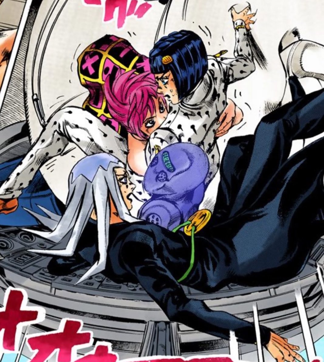 slow939's tweet photo. i love this panel it’s cute. trish hugging mama. abbachi lookin at moody likes she’s never seen it before https://t.co/pcYhBdcALY