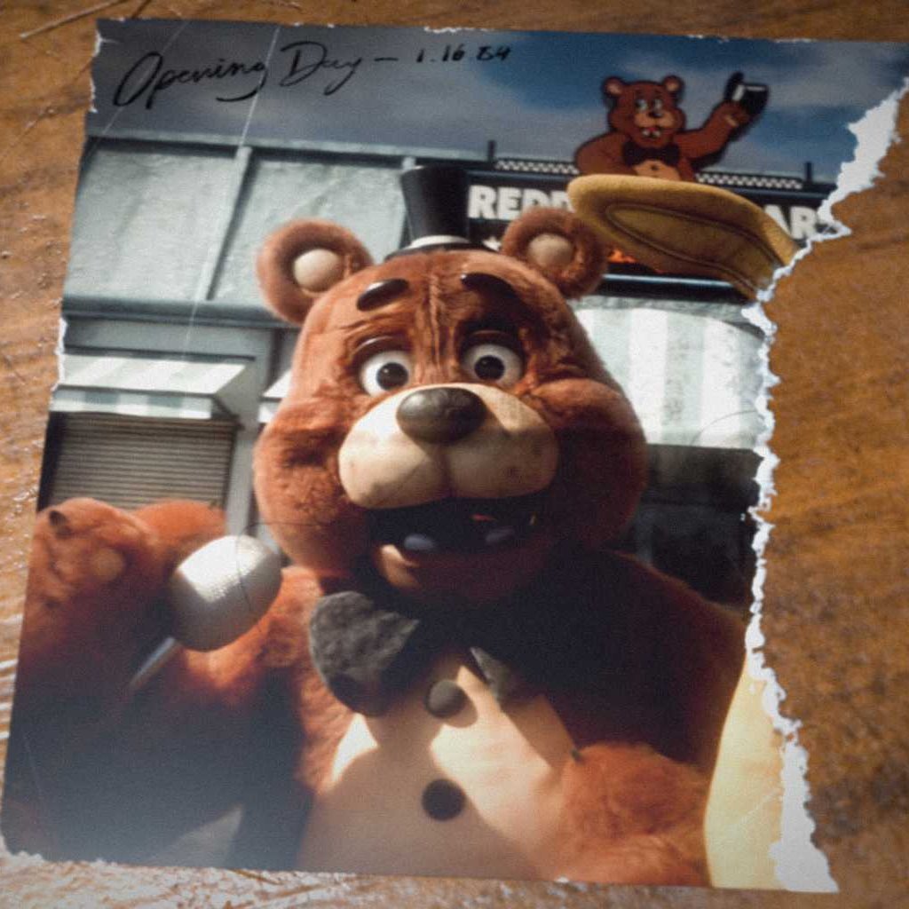fazarchivegroup's tweet photo. To start things off, we have what seems to be a photograph from the grand opening of Freddy's, with the date marked January 16, 1984. The photo is unfortunately torn, but on the right we can see a glimpse of what looks like a Bonnie Rabbit mascot suit at the event!

- 🐸 https://t.co/8t5UCsRV5f