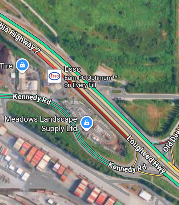 DriveBC's tweet photo. ⚠️#BCHwy7 - Crews are on scene with a stalled vehicle blocking eastbound centre lane at Kennedy Rd. Expect delays, pass with caution.
#PittMeadows https://t.co/12OC5NUMgz