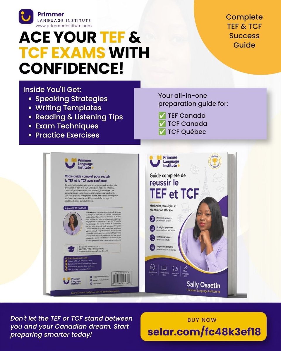 primmerlanguage's tweet photo. 🎯 Prepare for TEF/TCF with confidence or make Mandarin fun for your child! 📚 Practical guides designed for real results. Get yours today! 🌍
 
#TEF #TCF #LearnFrench #MandarinForKids #LanguageLearning #StudyAbroad #Canada #PrimmerLanguageInstitute #Selar https://t.co/teI9G3TfNL