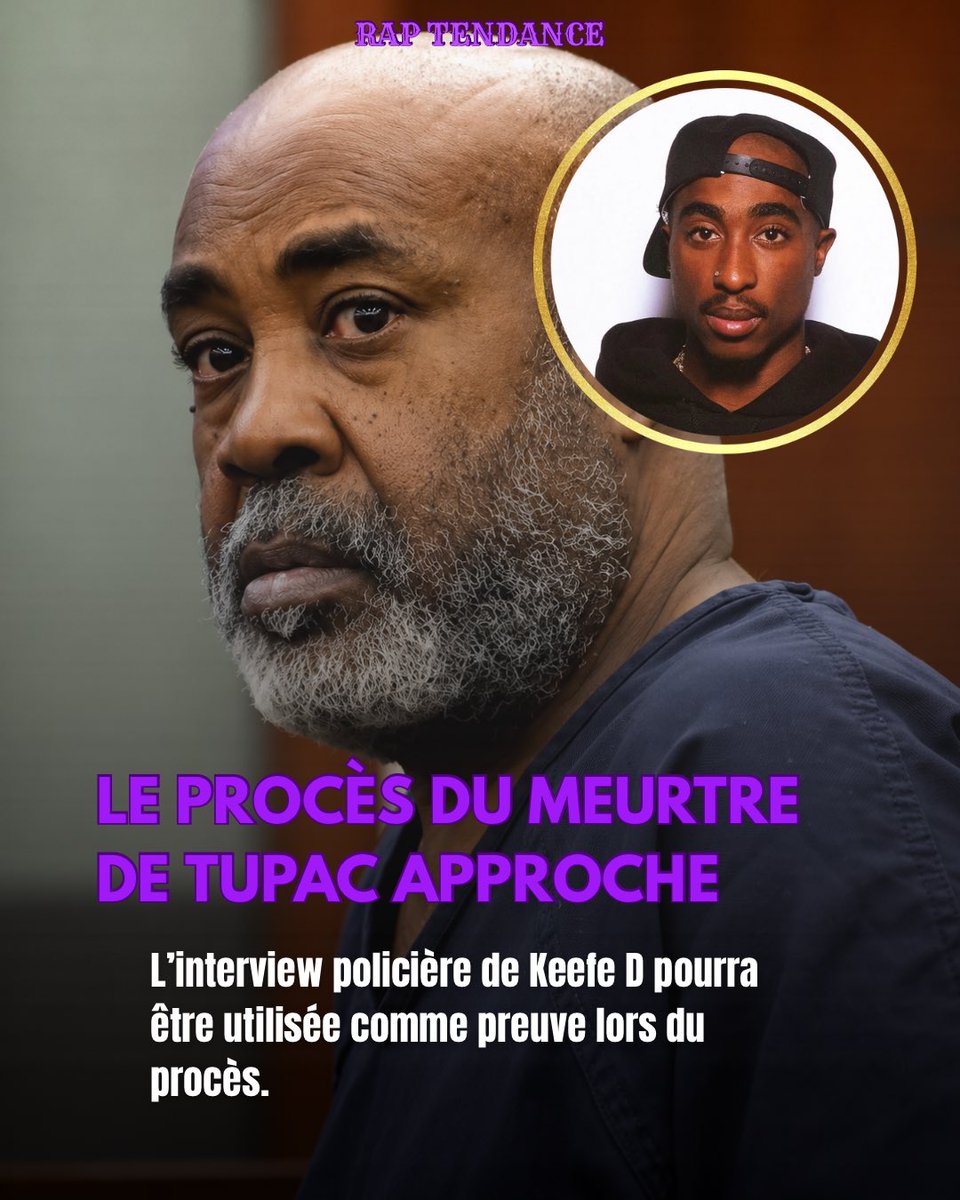 raptendance_'s tweet photo. Le procès de Keefe D, accusé dans l’affaire du meurtre de Tupac Shakur, doit débuter le mois prochain. Le juge a autorisé les procureurs à utiliser son interview avec la police comme élément de preuve durant les audiences.

#rap #2pac #keefed #usa #raptendance https://t.co/Cm2u8IRCTy