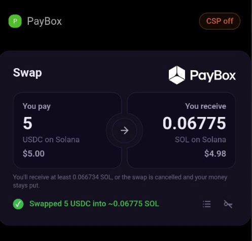 kineythor's tweet photo. Despite not getting anything after swapping the $5 I think PayBox is an amazing feature

Well done @moonpay amazing campaing!

Can't wait to see what else we can do with it! https://t.co/bDdXdRzZPe