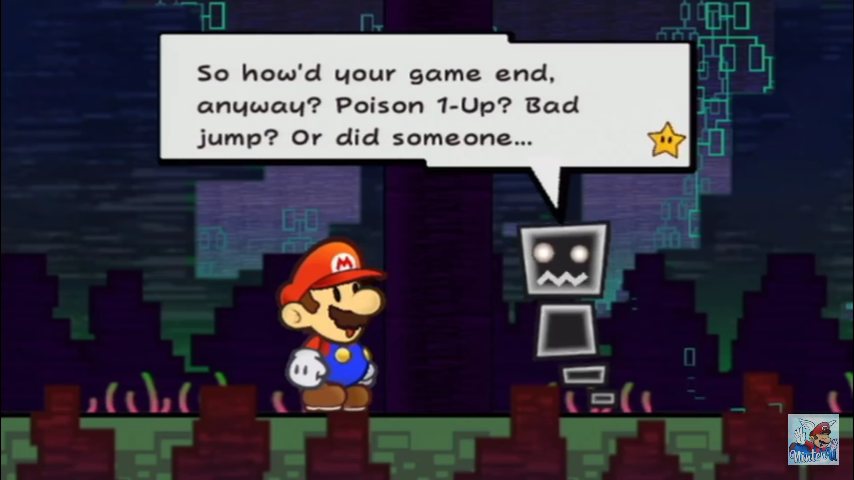 TheRetroSkunk's tweet photo. @BlueberryBink @HighClassLatino @KOLSANART https://t.co/KVf2Pi1ekH

also I really dont get why you're saying it doesn't literally bring you back the life when 1-ups acknowledged to be a thing in the Mario universe.

it's not like they're cosmetics or anything. 
even in paper mario there are mentions of poisonous 1-ups https://t.co/ern5FwFRMJ