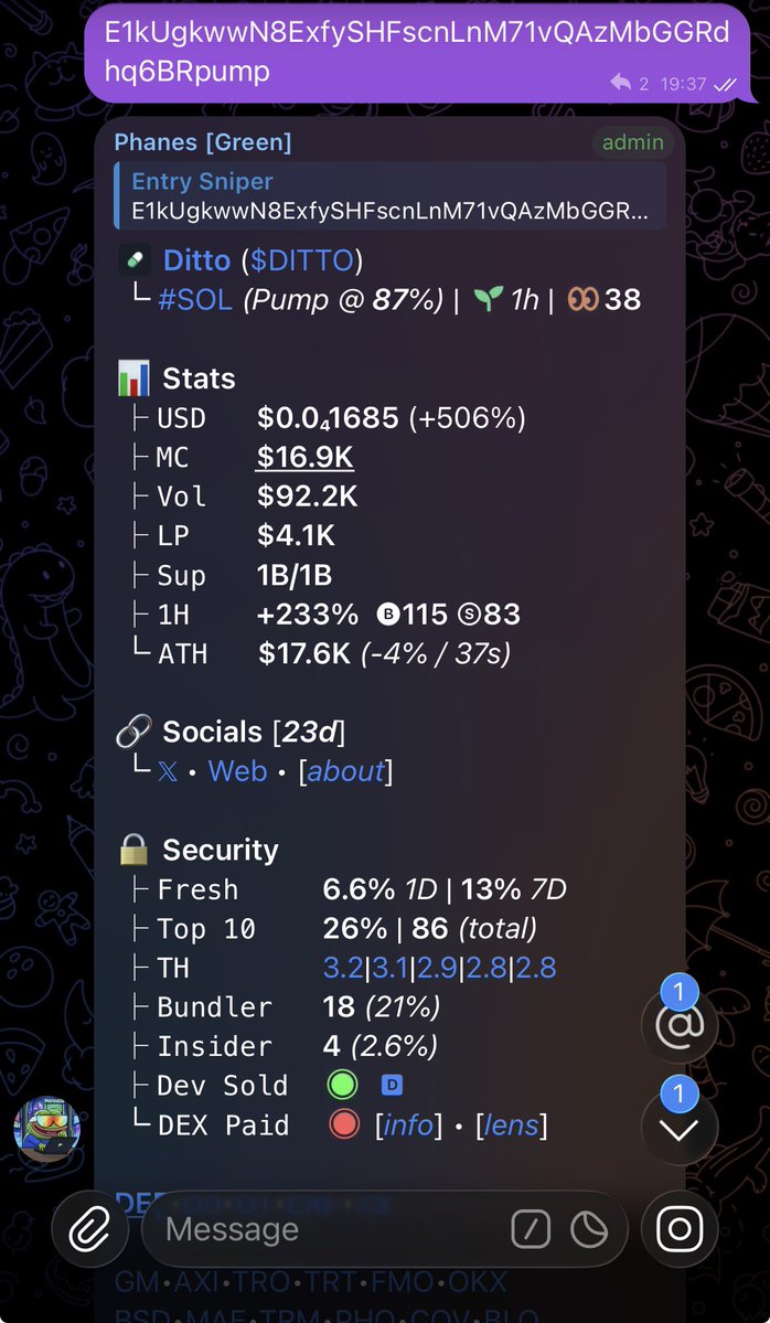 Entry_sniper1's tweet photo. $DITTO
CA>

E1kUgkwwN8ExfySHFscnLnM71vQAzMbGGRdhq6BRpump https://t.co/Co5x9wkQnJ