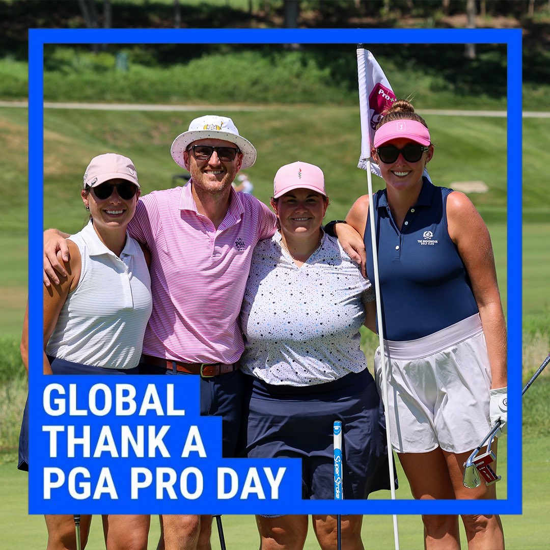 NebraskaPGA's tweet photo. Today on #ThankAPGAProDay, we celebrate the more than 340 @PGA Golf Professionals who make up the Nebraska Section.

Every day, our Professionals grow the game through teaching, service, and a passion for making golf better for all.

If a PGA Professional has made an impact on your life, take a moment to let them know today. 👏

#ThankAPGAProDay