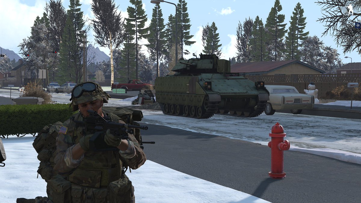 Yukari112238's tweet photo. NSS squadron takes on the role of U.S. Army Rangers, resisting Soviet invasion in Seattle and covering the evacuation of civilians. #ARMA3 #ArmaReforger #WorldinConflict https://t.co/bRQjCINIH6