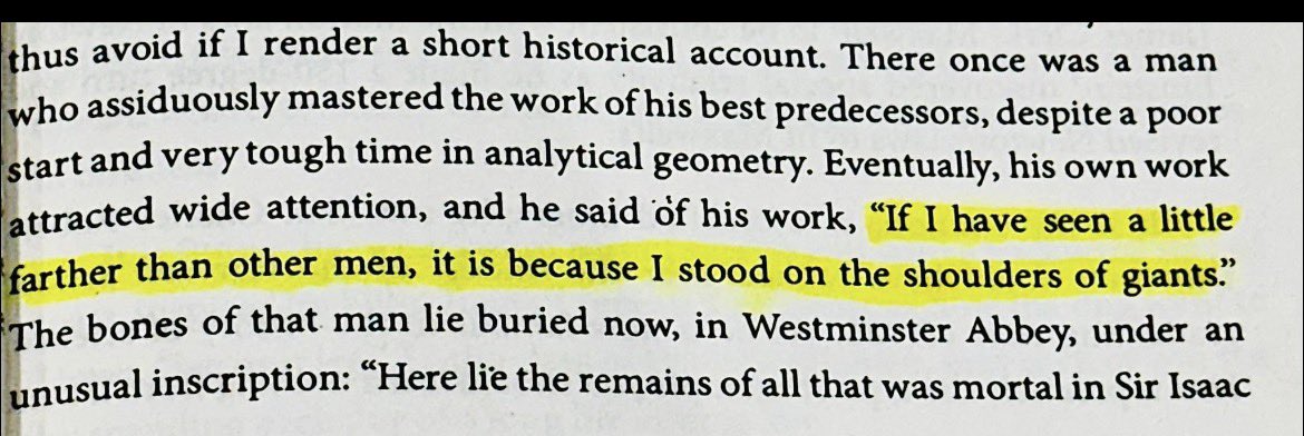 psavani820's tweet photo. If I have seen a little farther than other men, it is because I stood on the shoulders of giants.

#isaacNewton https://t.co/0pbEGzvB43