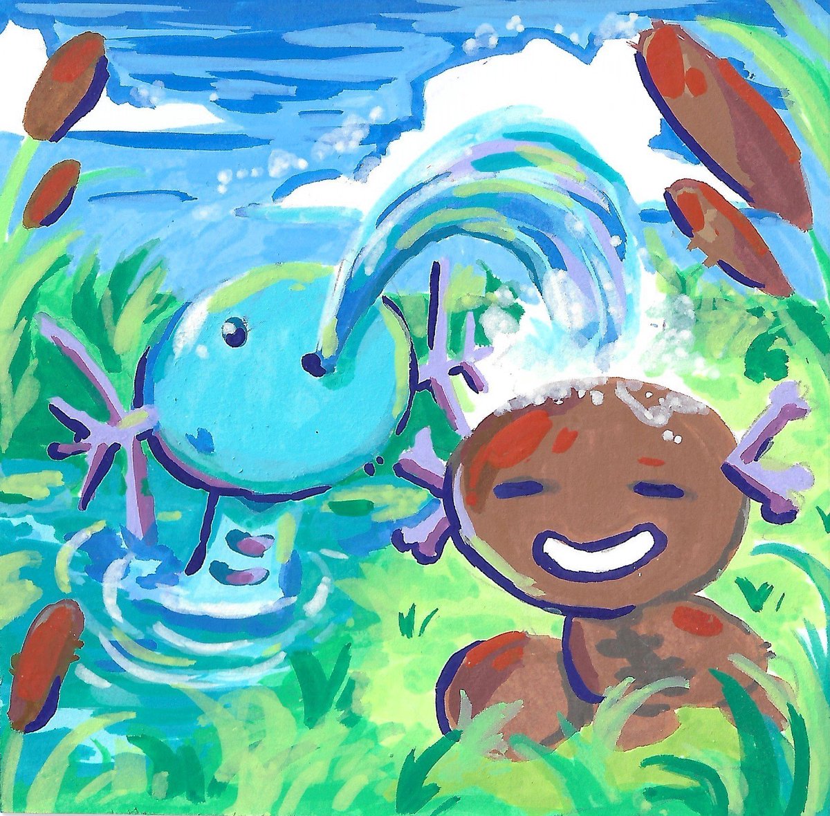 WigglesDTuff's tweet photo. Some more tiny pokemon paintings! https://t.co/o2knMu34w6