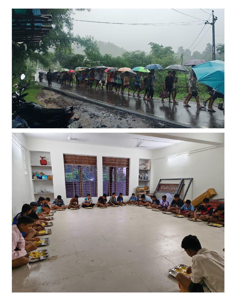 CollectorDan's tweet photo. ડાંગ જિલ્લામાં ભારે વરસાદની આગાહીના લીધે, આજરોજ અગમચેતીના ભાગરૂપે મહાલ એકલવ્ય શાળાના ૩૧૧ વિદ્યાર્થીઓને સુરક્ષિત રીતે અન્ય શાળામાં સ્થળાંતર કરી જરૂરી વ્યવસ્થાઓ કરવામાં આવી. 
@CMOGuj  
@SEOC_Gujarat  
@revenuegujarat  
@InfoGujarat  
@InfoDangGog  
@DDisater1191 https://t.co/TcMNcIIEad