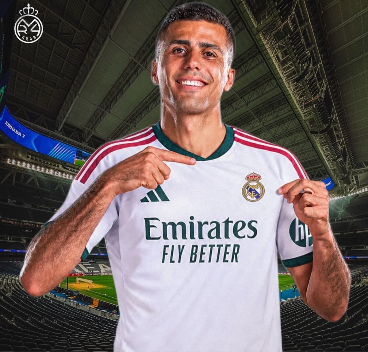 RM4Arab's tweet photo. 🚨🚨 بيبي ألفاريز عبر (إكس): 

نسبة قدوم رودري هي 99.5%. 👀🔥 https://t.co/0969ZoYd35