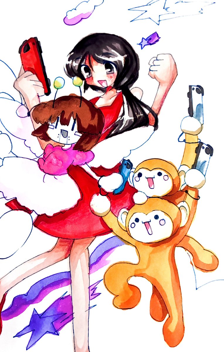 MeeAREA01's tweet photo. #今月描いた絵を晒そう 
あんま描けなかった(T^T)
でもリズム天国は初描きだったので
良かったかもね    かーもねっ ﾊｲｯ https://t.co/Zl2OJkhRZv