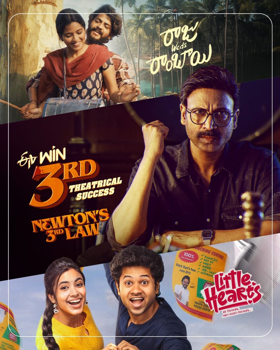 Balcony_Ticket's tweet photo. Three in a row! 🔥
Hattrick blockbusters from @etvwin! 👏❤️
Congratulations to the entire team. Wishing many more successes ahead!
#Newtons3rdLaw https://t.co/1yKLUojiOh