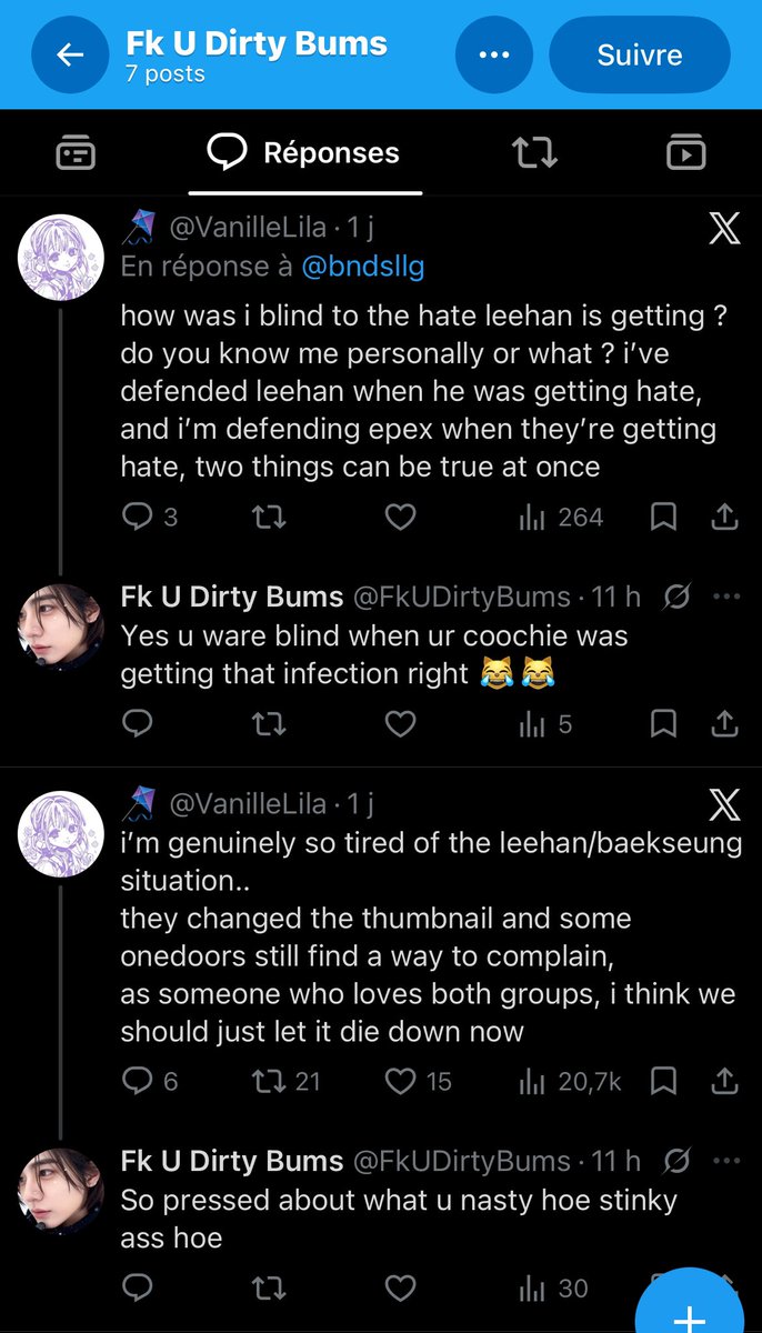 VanilleLila's tweet photo. this person created their account only to insult me or what ?..
those aren’t even good comebacks, i’m dead 😭😭 https://t.co/bhAqpAXSKT