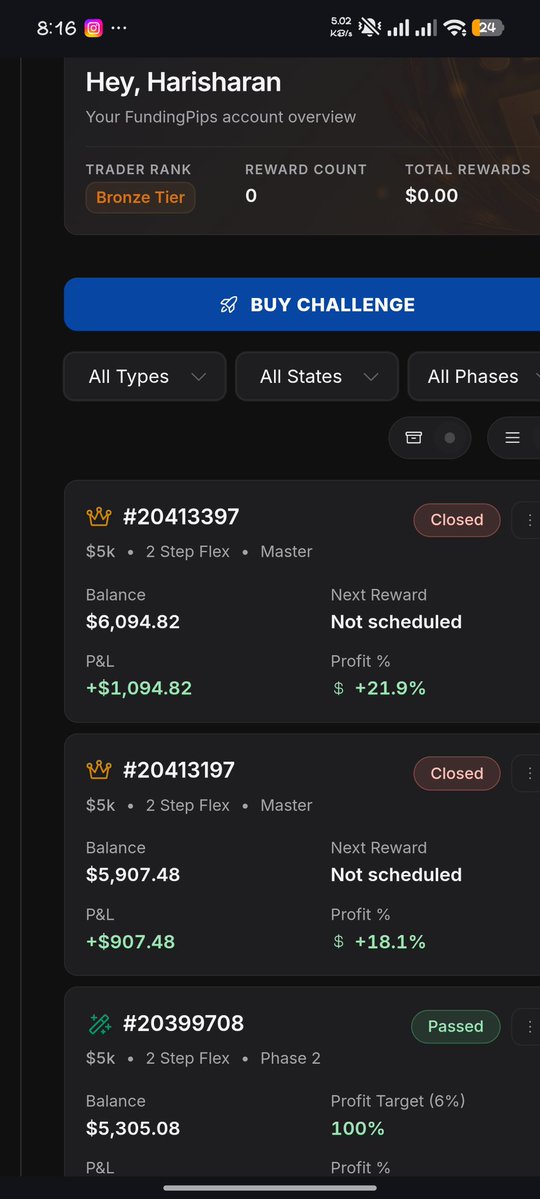 mykelbiswas_'s tweet photo. This isn’t about me. I’m posting this for my friend Harisharan @Harisbhetwal because he doesn’t have X Premium.

Seeing what he’s going through honestly hurts.

He worked hard, stayed disciplined, followed every rule, passed two evaluation accounts, earned a Master account, made over $900 and $1,021 in profits on a $5k account, logged out, and simply waited for his payout.

He waited 11+ days, excited that all his hard work was finally going to pay off.

Then, on the day his payout became due, he received an email saying his account was restricted because of a Device ID (CID) match.

If there was really a CID issue, why wasn’t it detected during Phase 1? Why not during Phase 2? Why issue him a Master account and let him trade successfully? Why only when it was time to pay him?

He’s not asking anyone to break the rules. He’s only asking for a fair manual review and a proper explanation.

As traders, we put in months of effort, follow the rules, manage risk, and trust the process. Imagine finally reaching your payout day only to receive an email like this. It’s heartbreaking.

I genuinely didn’t expect this from FundingPips. I hope they take another look at Harisharan’s case because every honest trader deserves transparency and fairness.

#FundingPips #PropTrading #Forex #TradingCommunity #FundedTrader 

@Khldfx @fundingpips @PropFirmsGuru @Harisbhetwal @PropFirmMatch