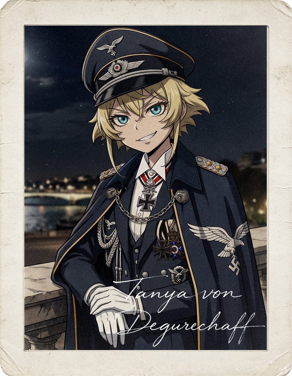 Siegfried1499's tweet photo. Luftwaffe Colonel Tanya von Degurechaff wears the Abendgesellschaftsanzug underneath, with the Umhang der Offiziere der Luftwaffe over it.
https://t.co/8ScgjQE3ZI
#第二次世界大戦 #ドイツ軍 #WW2 #Wehrmacht #幼女战记  #ターニャ #幼女戦記 #谭雅战记 https://t.co/SRqyKFrTvz